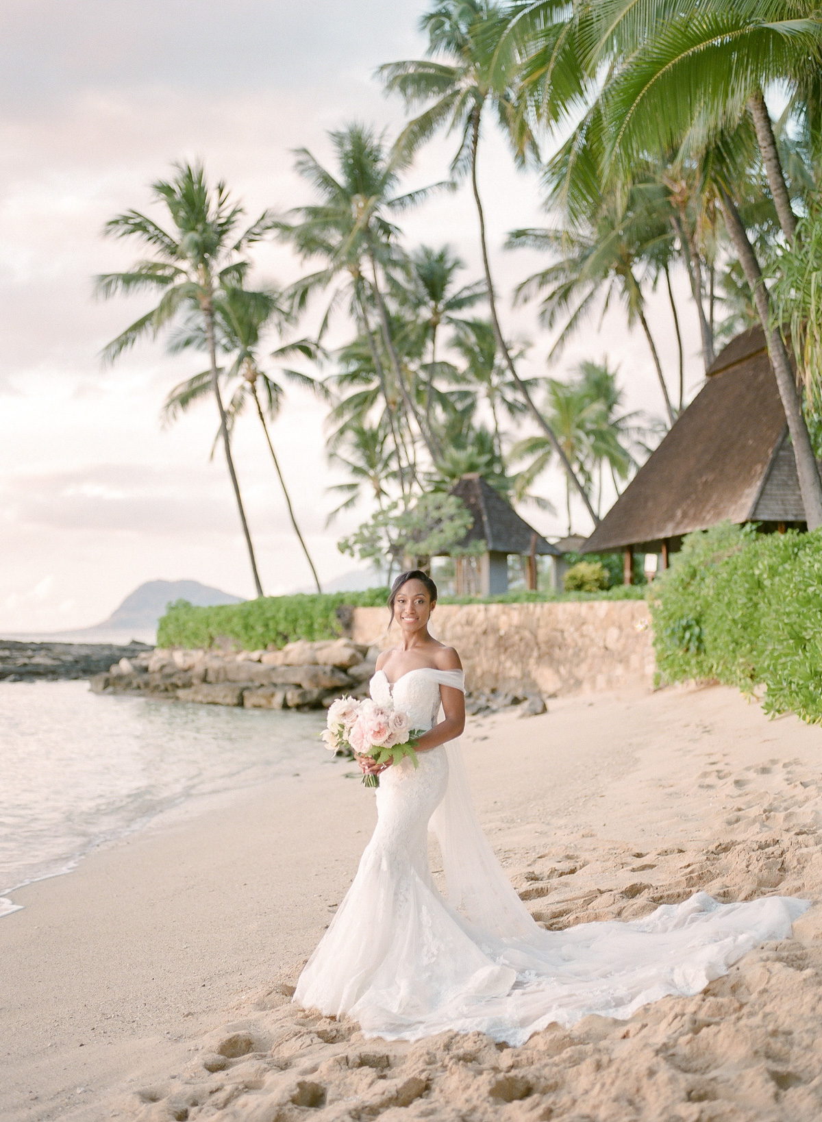 bride, pronovas wedding gown, beach wedding, tropical wedding