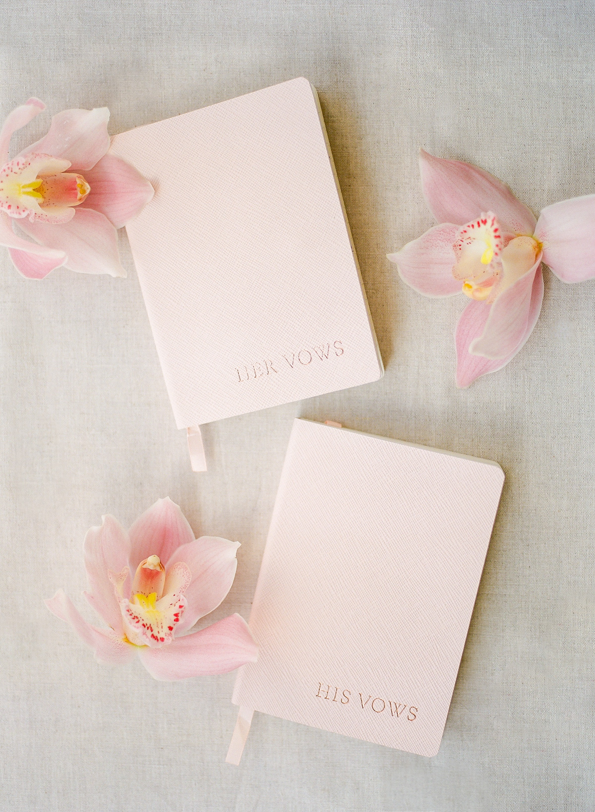 rose gold his and her vow books