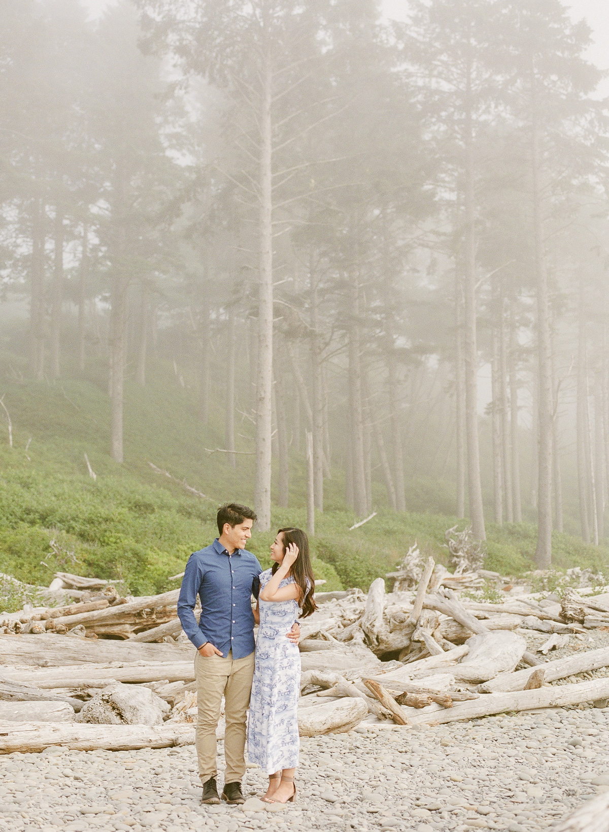 Sunset Ruby Beach Olympic National Park Engagement Session 