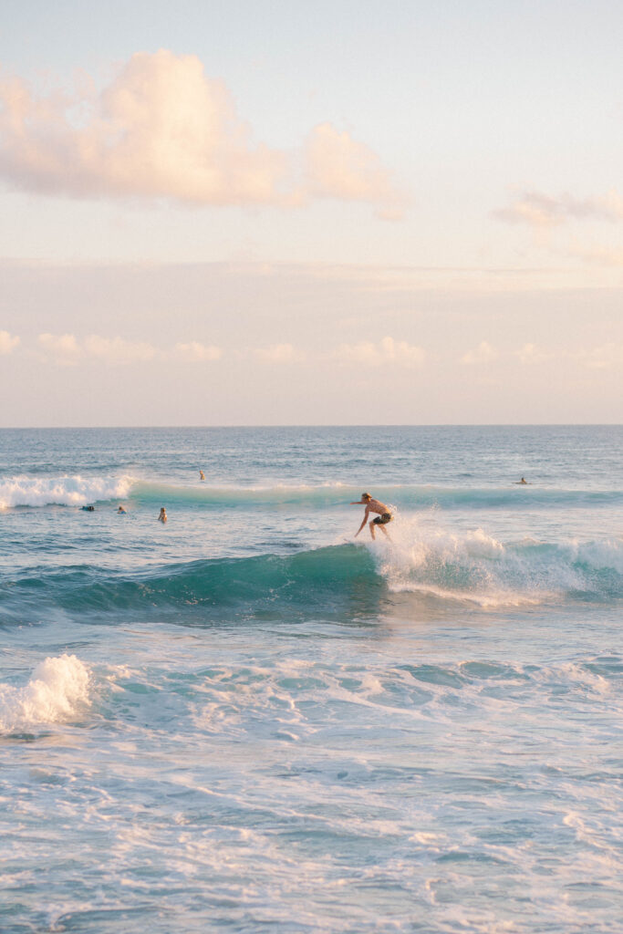 Surfers at Corinne & Nathans Wedding in Kauai at The Beach House Restaurant