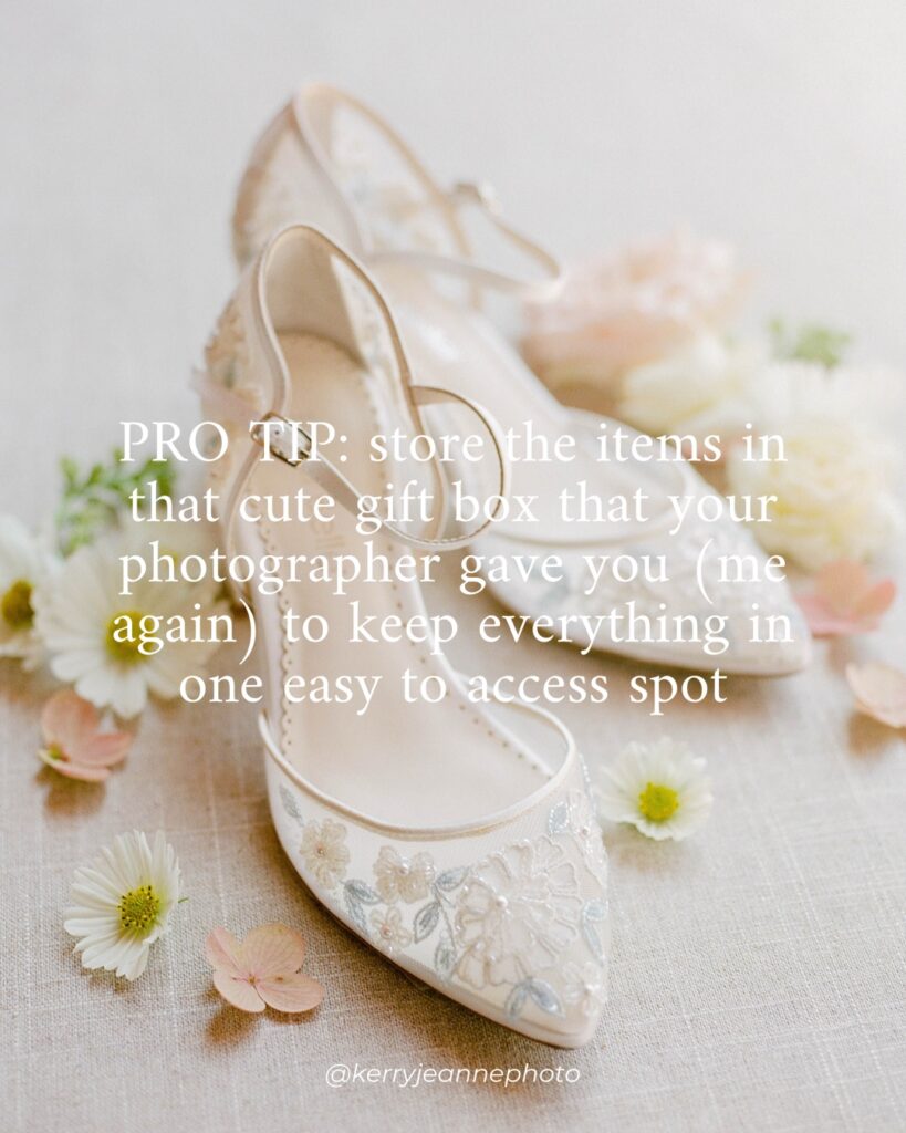 what to bring to your wedding for flatlay styling