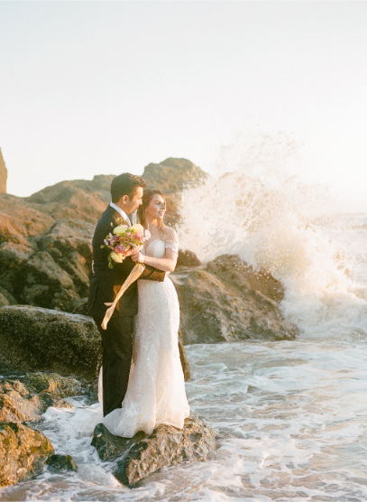 Mary and Amin at Ruby Beach Engagement Session