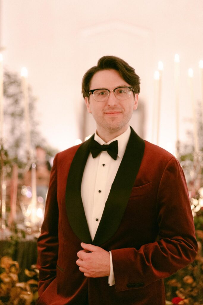 Ireland Wedding welcome dinner groom attire